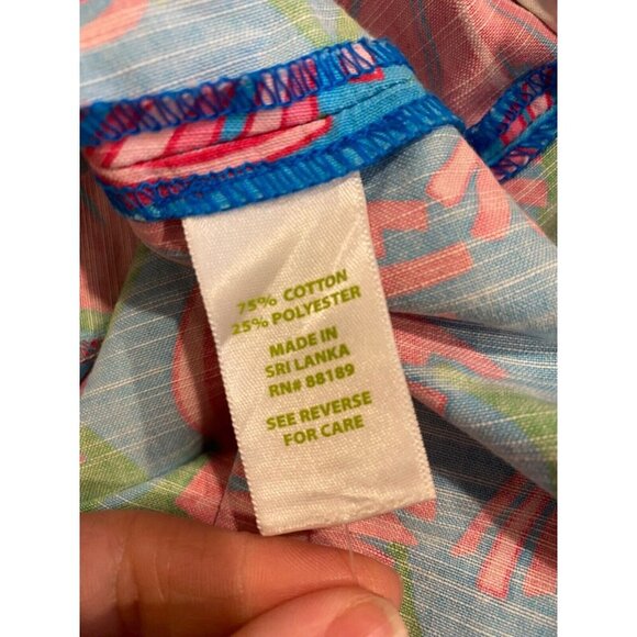 Lilly Pulitzer 10 Tradewinds Kissue Blue Pink Floral Print Resort Shorts - Picture 6 of 7